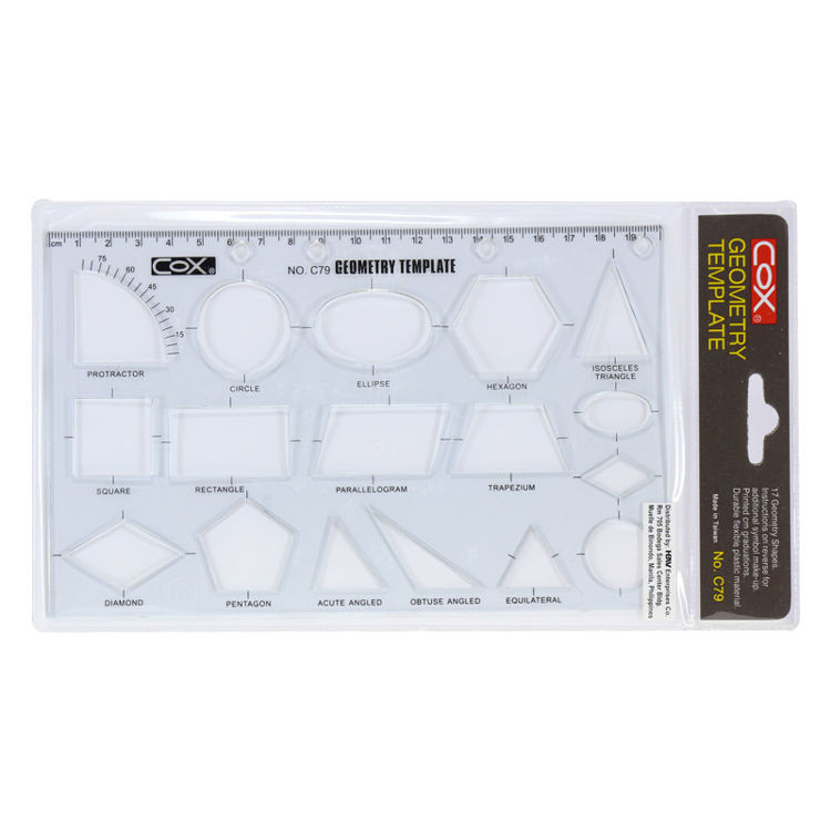 Picture of C79 COX GEOMETRY TEMPLATE WITH 17 GEOMETRY SHAPES